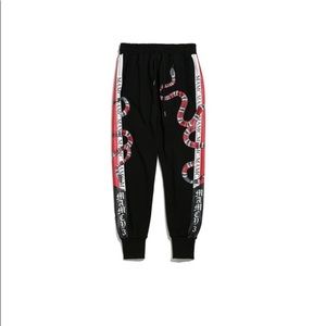 Black snake sweatpants
